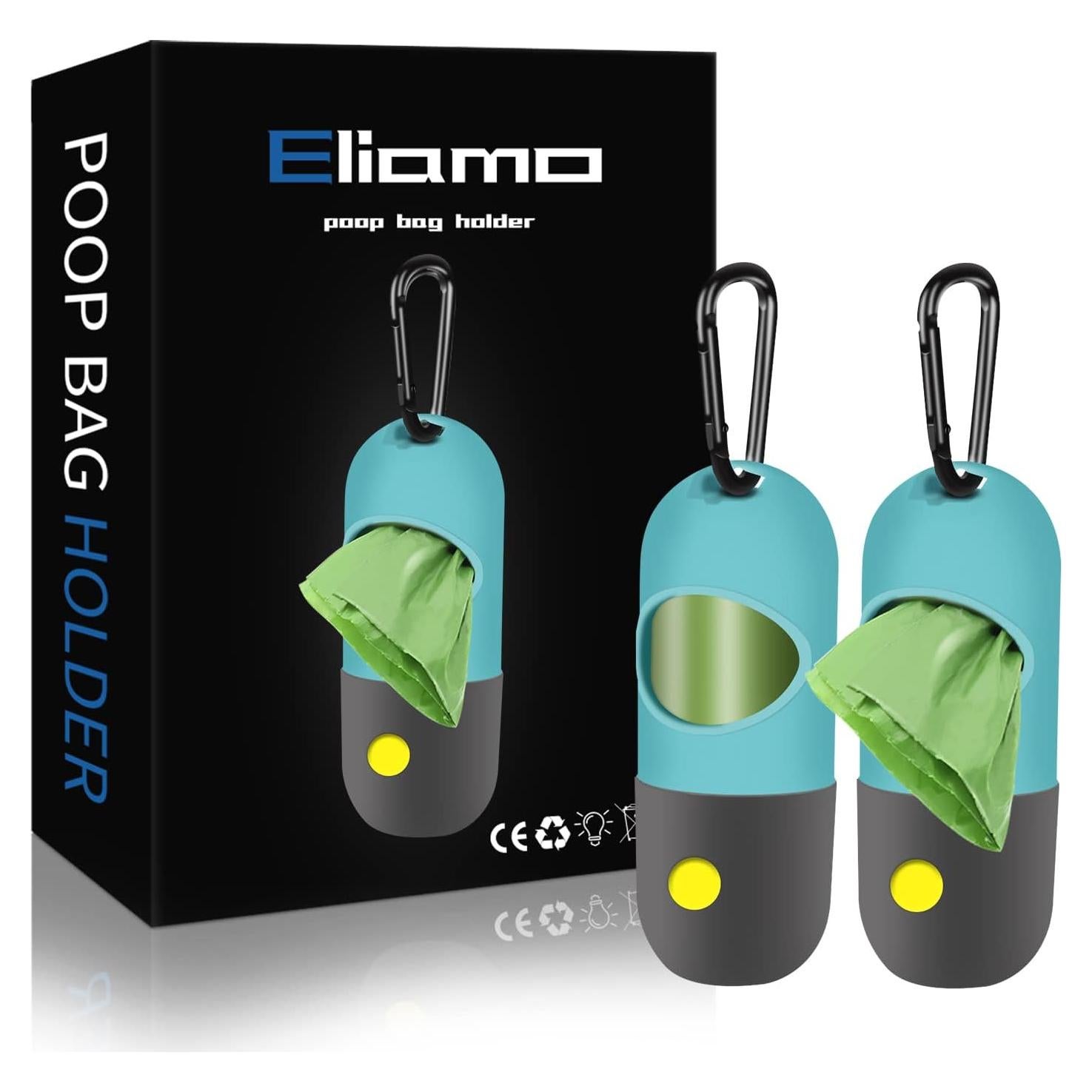 Dispensador de bolsas para excremento de perro Eliamo con LED