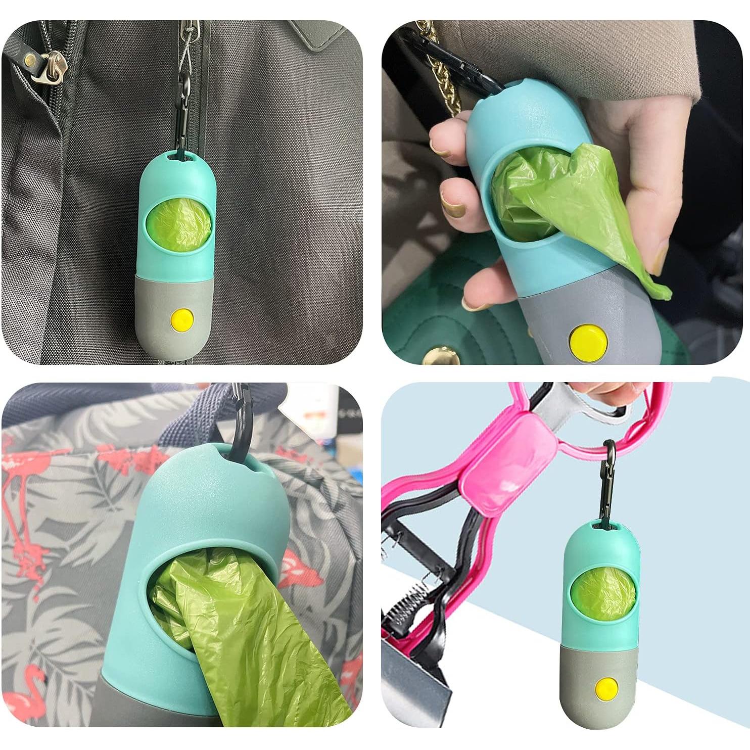 Dispensador de bolsas para excremento de perro Eliamo con LED