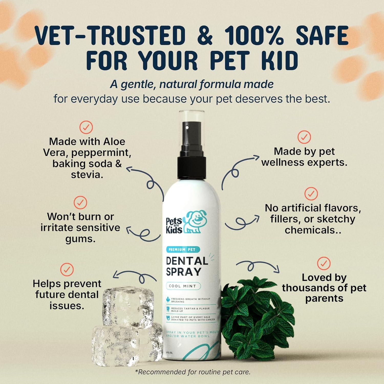 Spray Dental para Perros Pets Are Kids 236ml - Aliento Fresco y Cuidado Oral