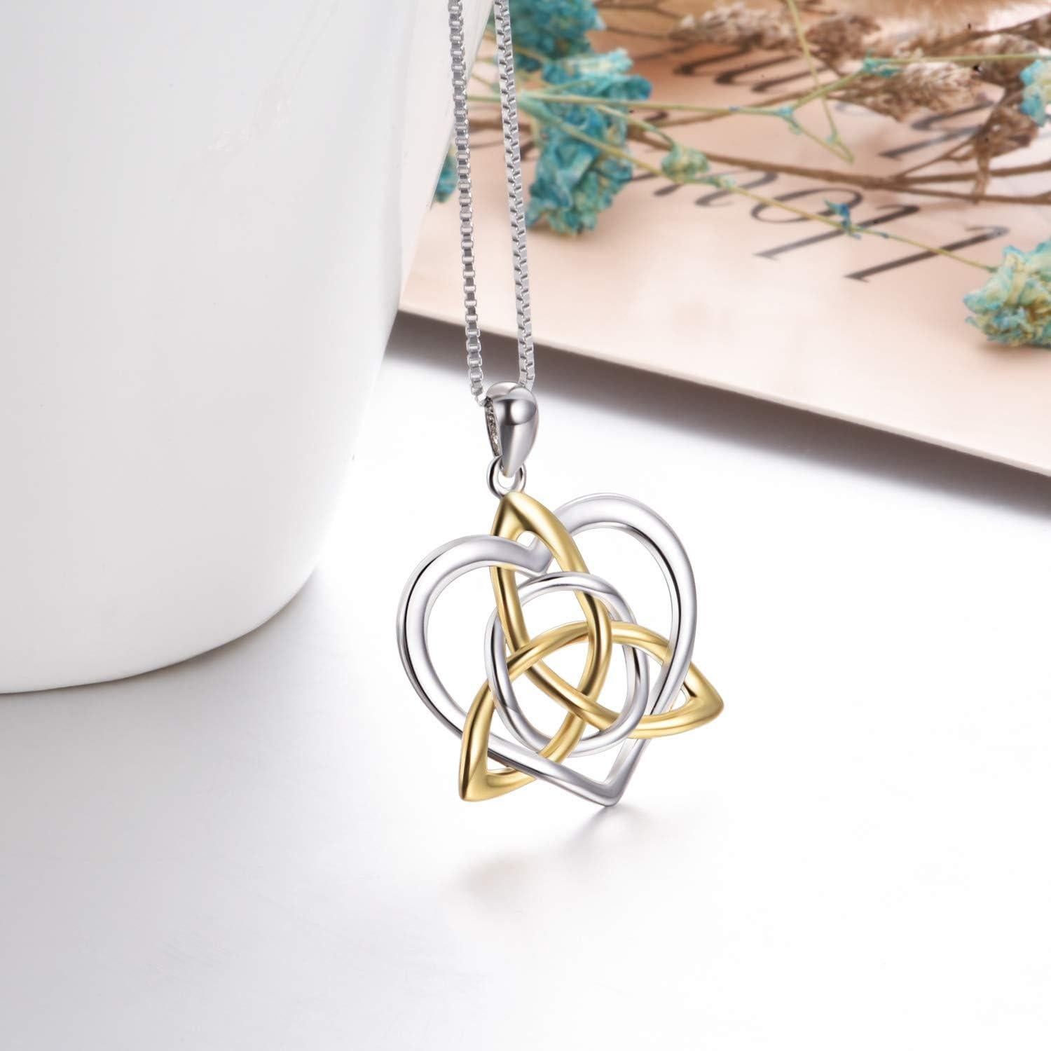 Collar Celta de Plata 925 Triquetra 45.72 cm Joyería Irlandesa