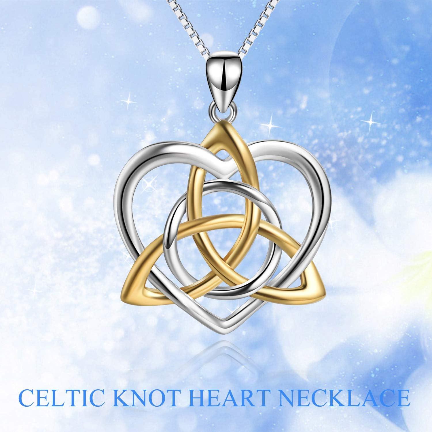Collar Celta de Plata 925 Triquetra 45.72 cm Joyería Irlandesa