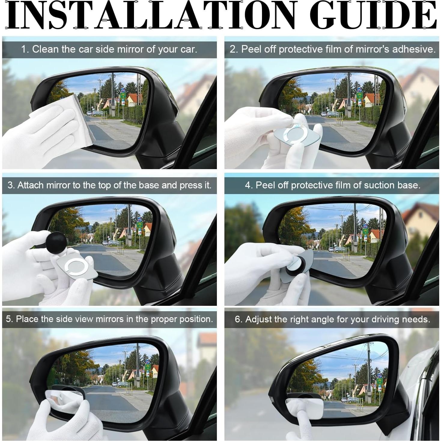 Espejo de Punto Ciego LivTee HD Convexo 2 Piezas