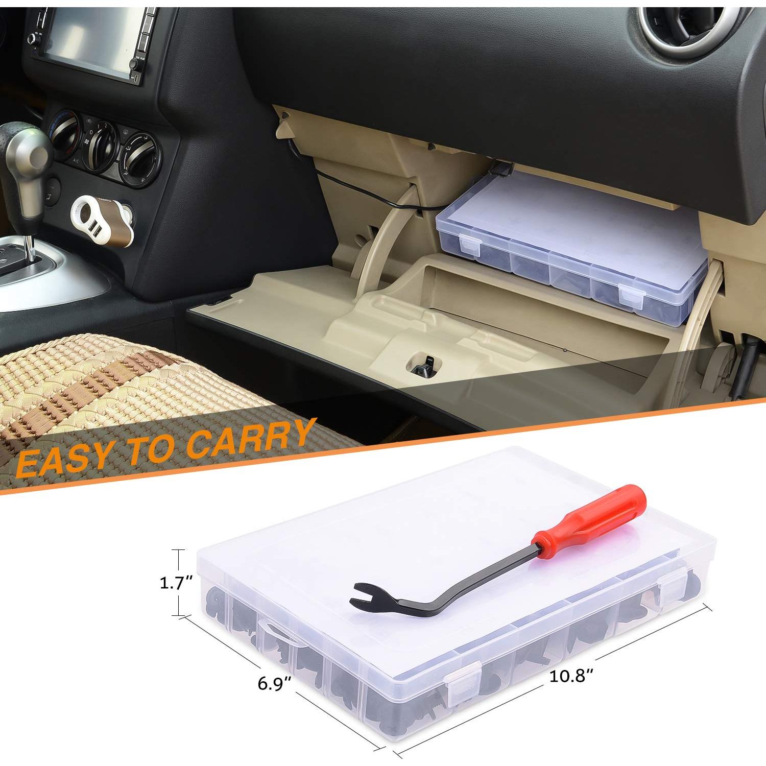 GOOACC 190 Pcs Clips de Retención Automotriz + Removedor