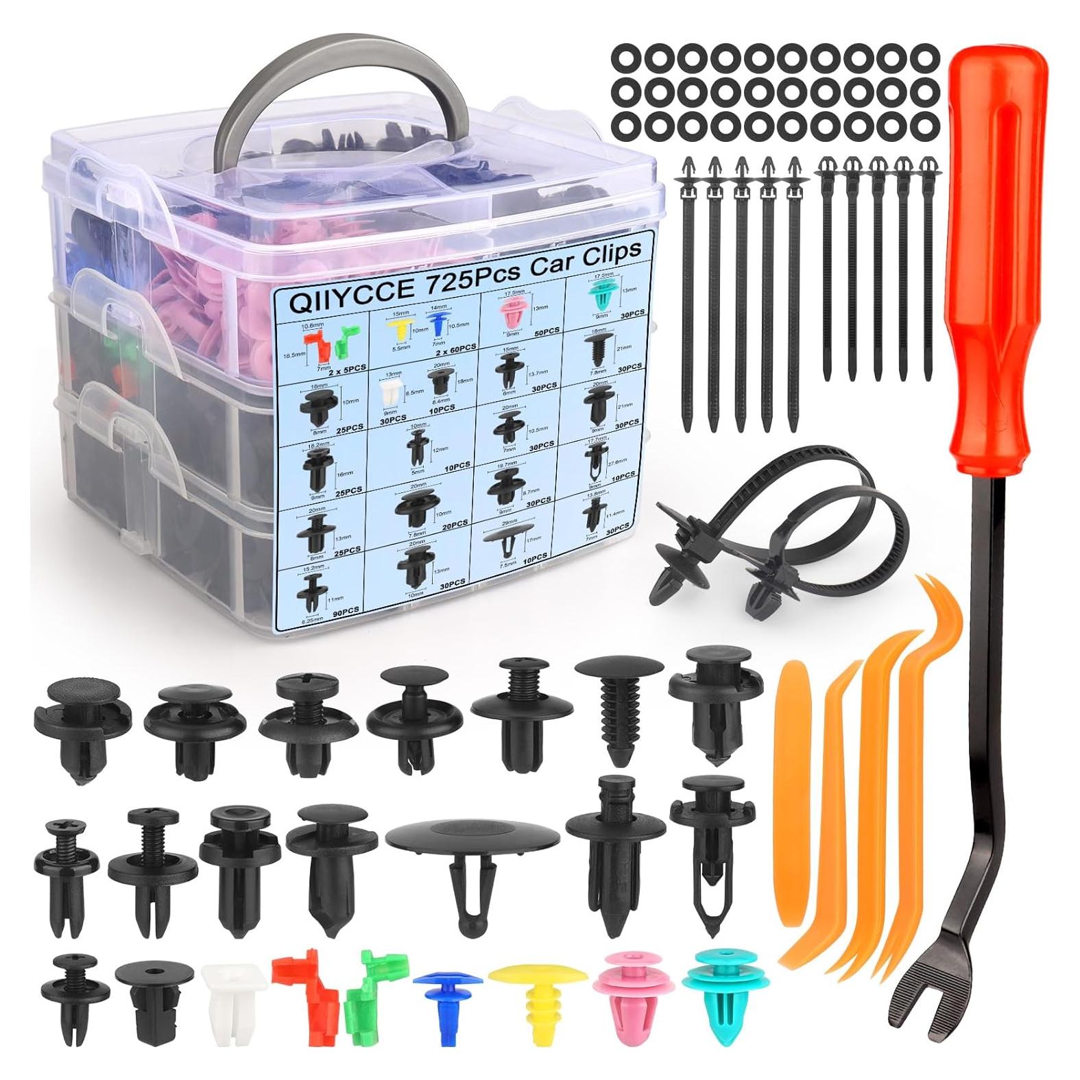 Kit 725 Piezas Clips de Retención Automotriz QIIYCCE