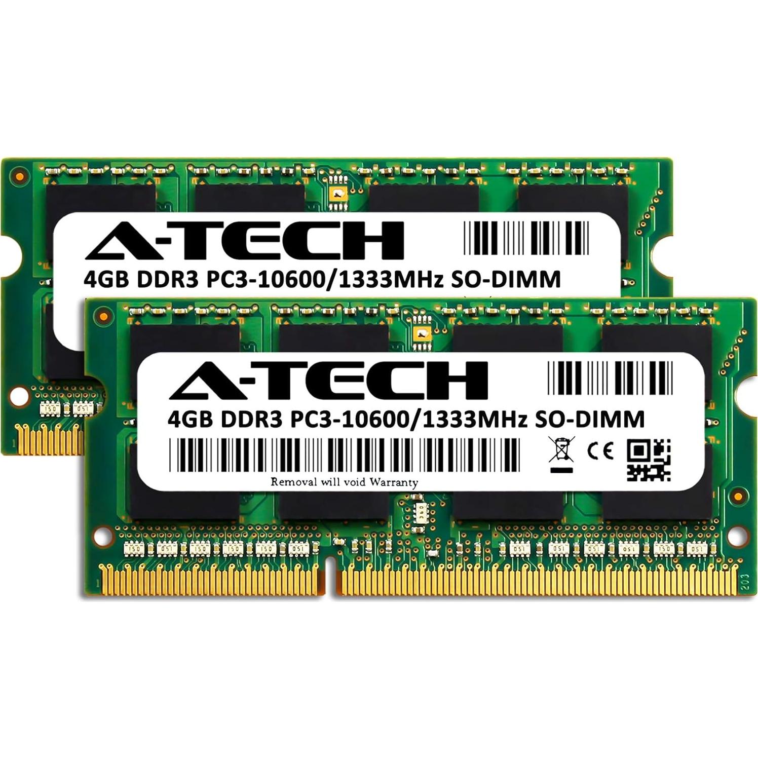 A-Tech 8GB (2x4GB) RAM DDR3 1333MHz para MacBook/iMac