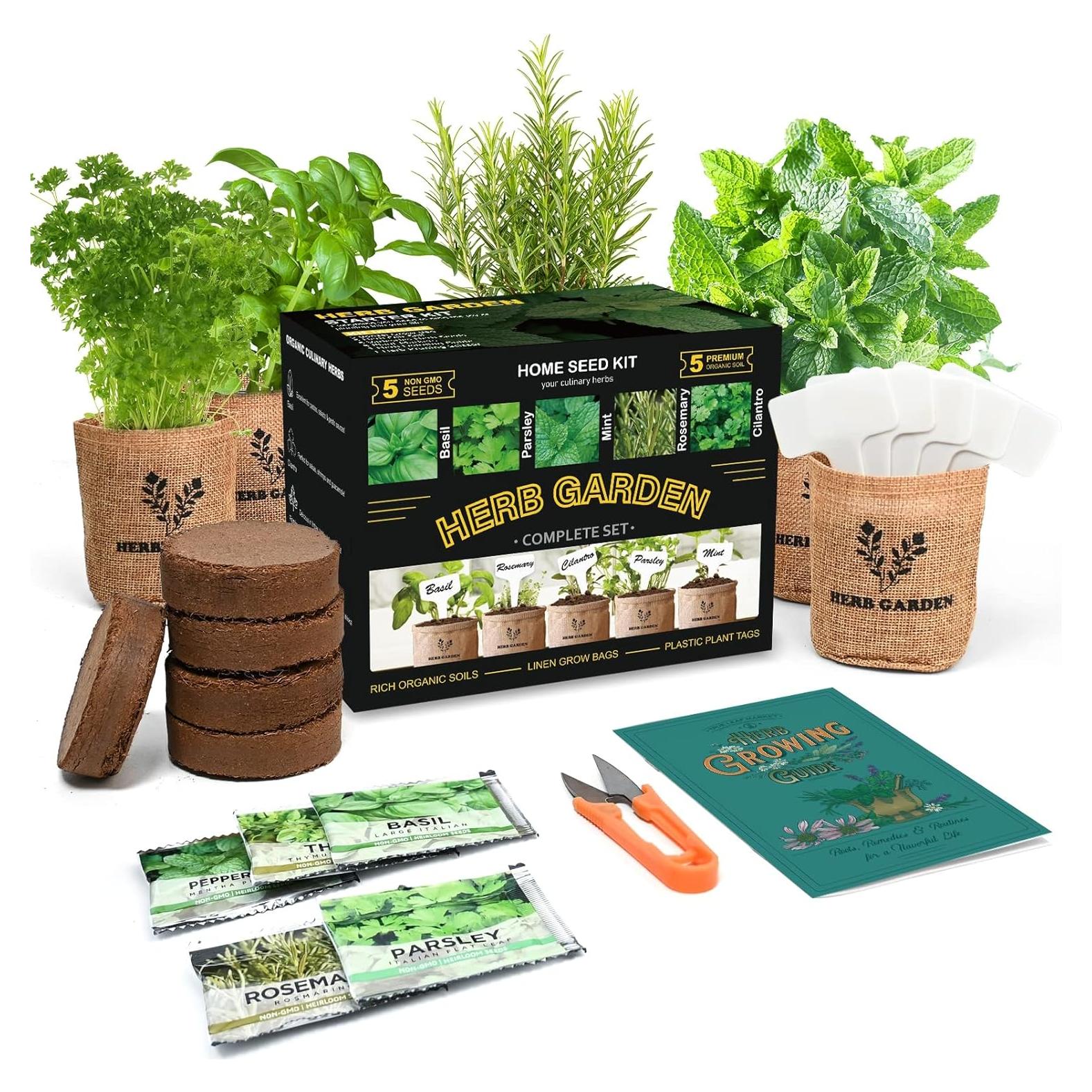 Kit de Jardín de Hierbas Meekear - 5 Semillas y Accesorios