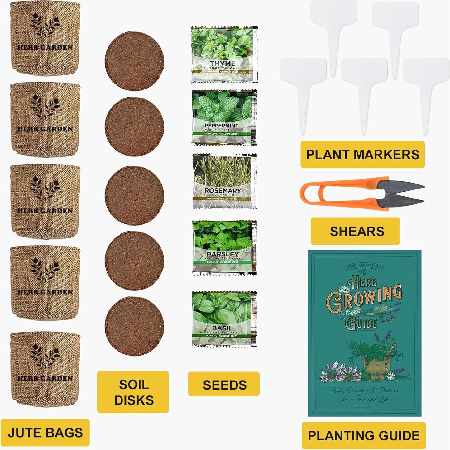 Kit de Jardín de Hierbas Meekear - 5 Semillas y Accesorios