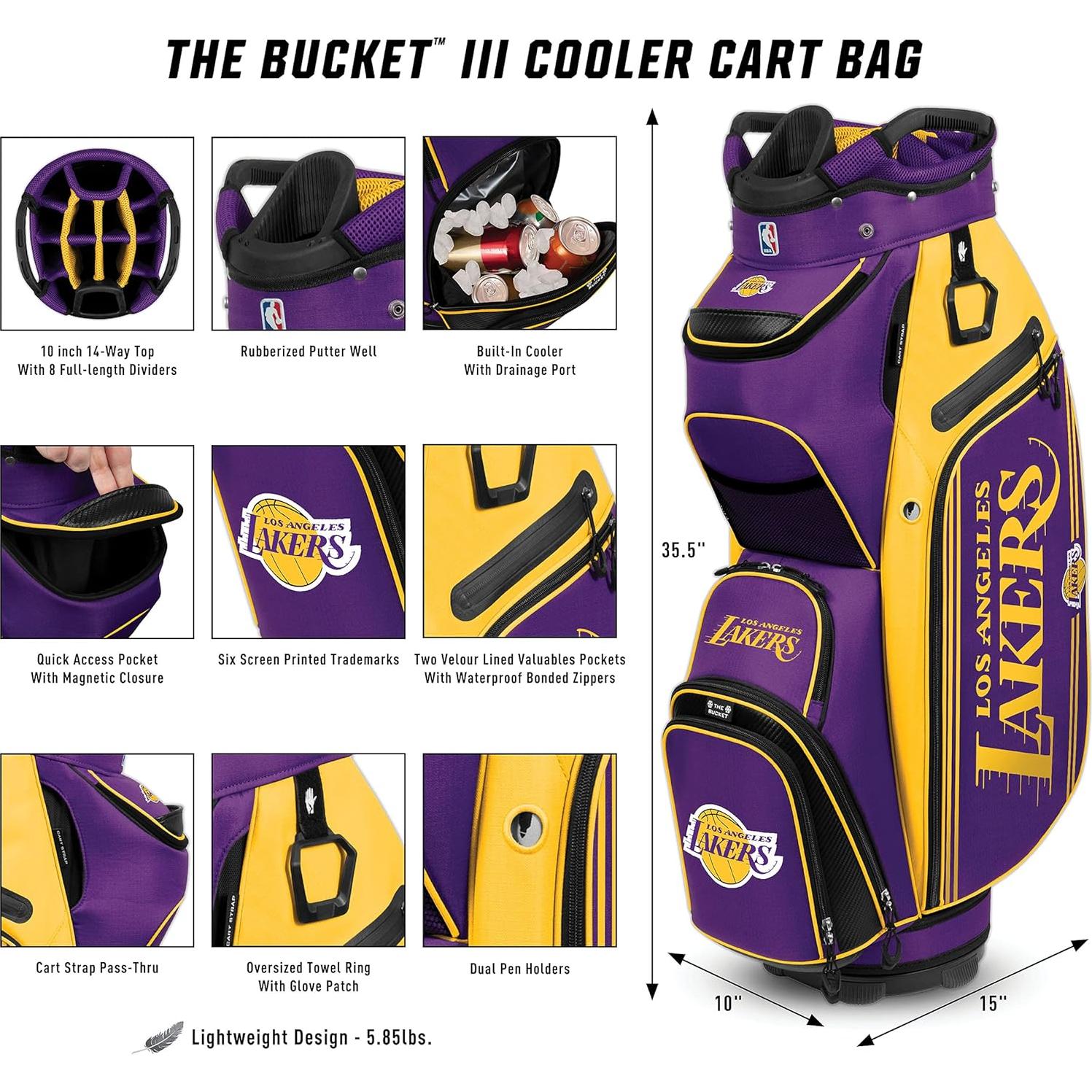 Bolsa de Golf Team Effort Lakers Bucket III con Enfriador