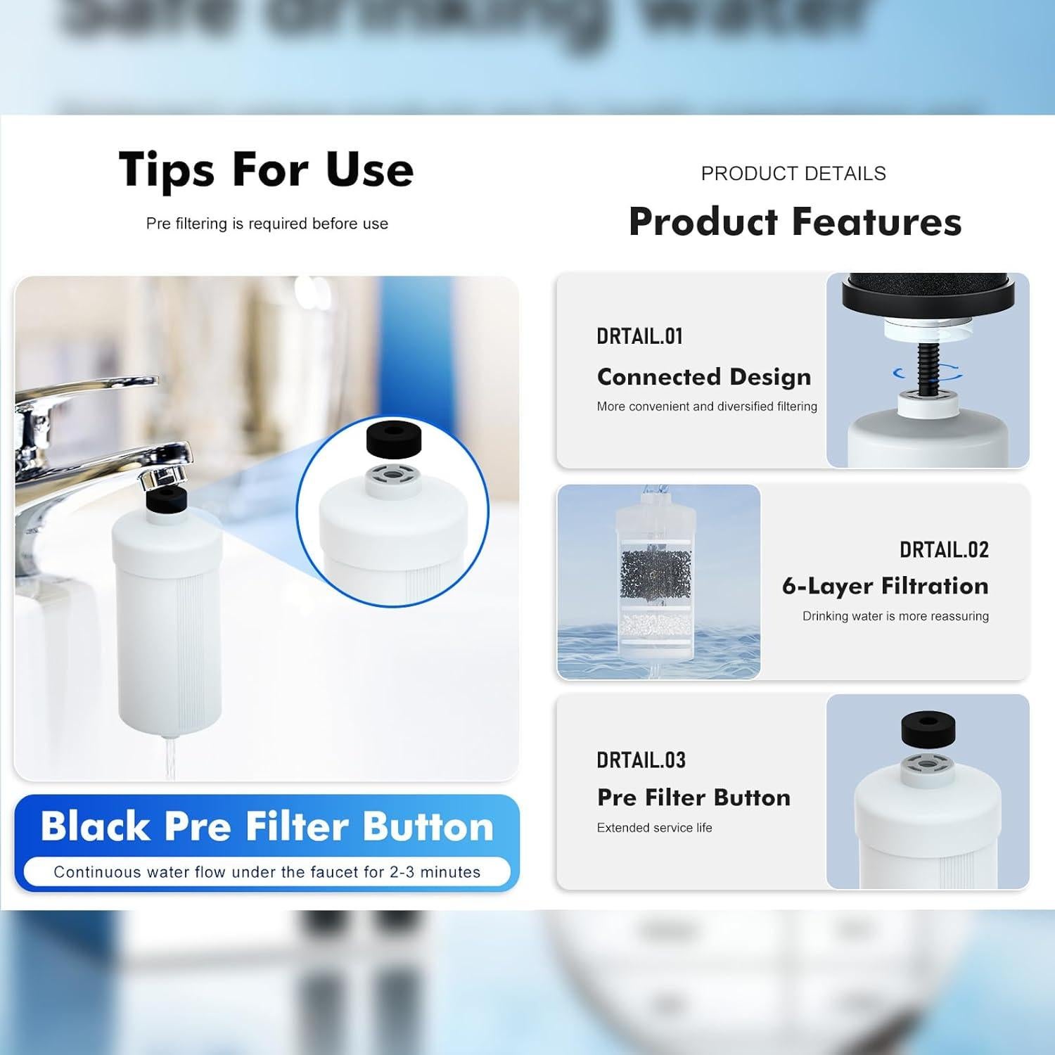 Filtro de Agua Joypur PKF-3 - Reemplazo para Purificadores