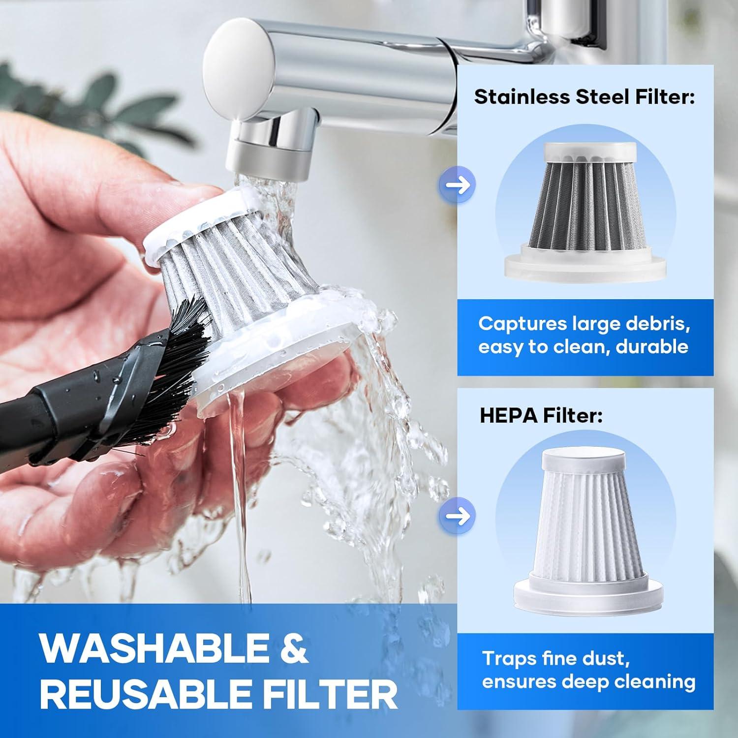 Aspiradora de Coche SakerPlus HL137 3 en 1 Inalámbrica 15000Pa