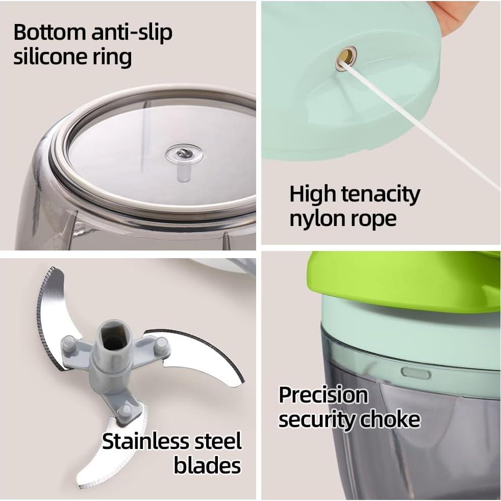 Picador de Alimentos Manual Badelite 2.3 Tazas Verde