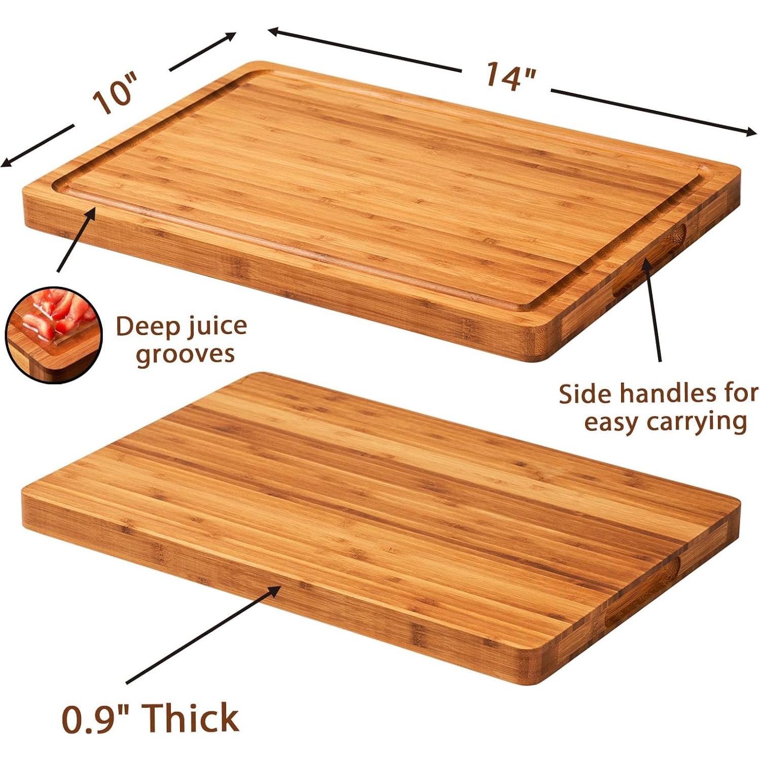 Tabla de Cortar de Bambú Allsum 35.6x25.4cm Reversible