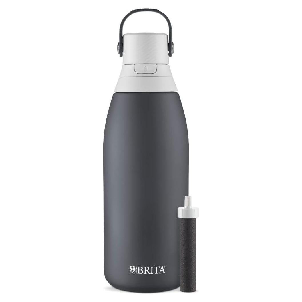 Botella Filtrante Brita de Acero Inoxidable 32 oz Aislada
