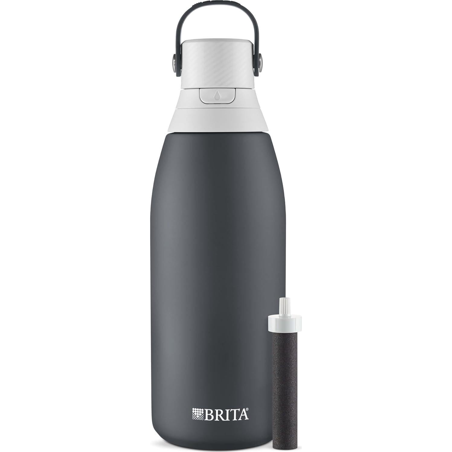 Botella Filtrante Brita de Acero Inoxidable 32 oz Aislada