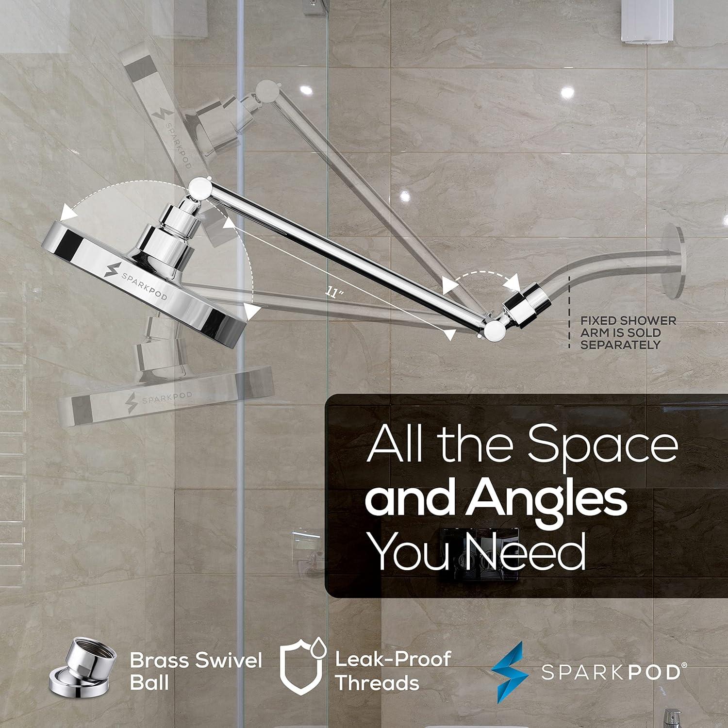 Cabezal de Ducha Redondo SparkPod 6" con Brazo 27.94 cm Cromo