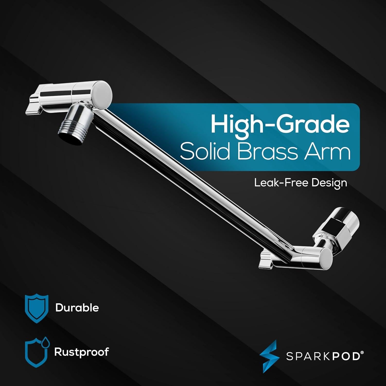 Cabezal de Ducha Redondo SparkPod 6" con Brazo 27.94 cm Cromo