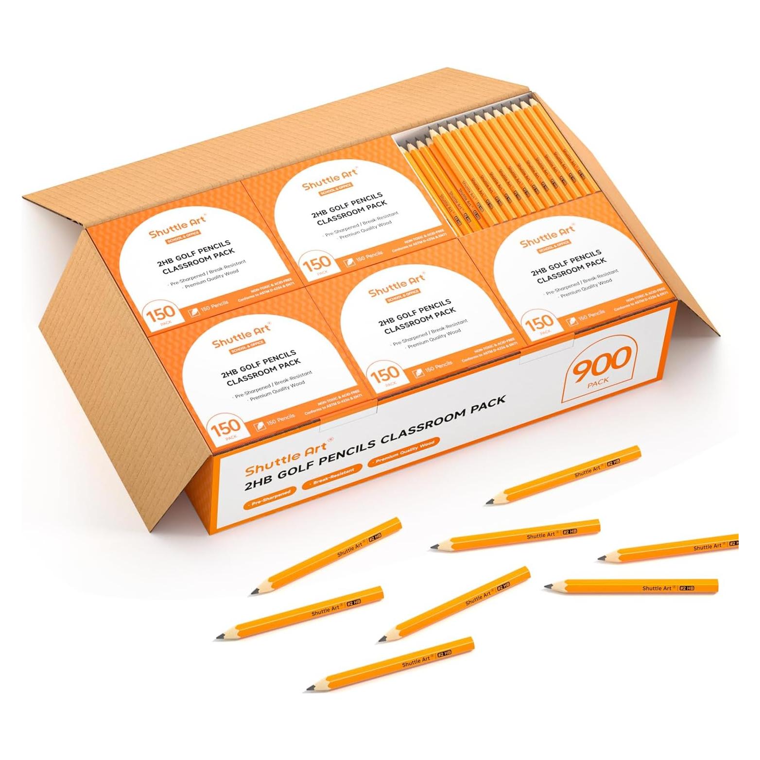 Lápices de Golf Shuttle Art 900 Pack #2 HB Mini 8.8 cm