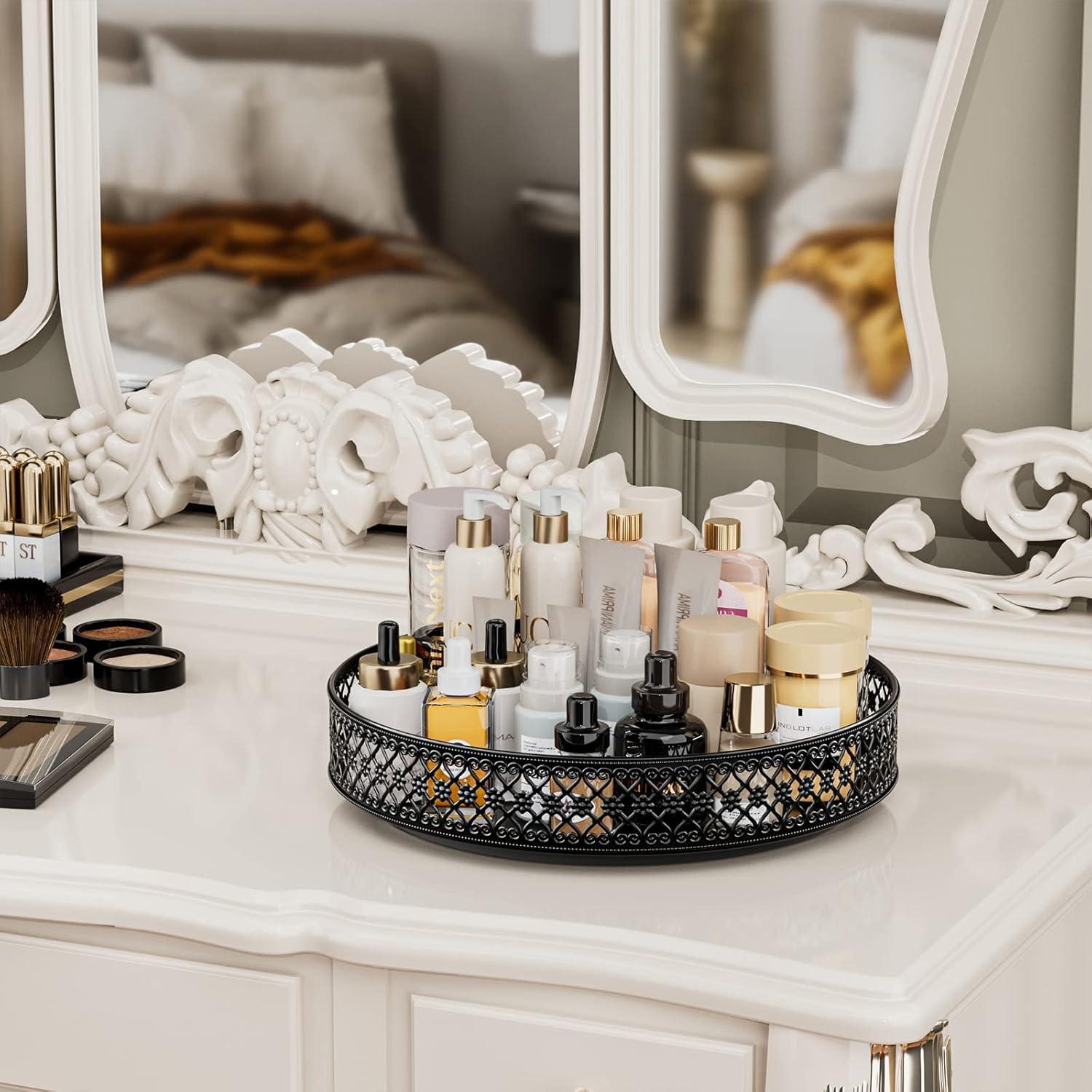 Organizador Giratorio Ovicar Lazy Susan 28 cm Metal Negro