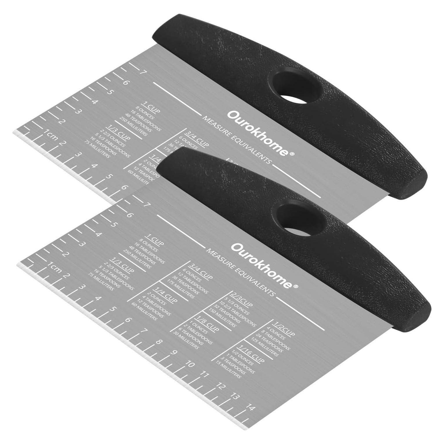 Cortador y Raspador de Masa Ourokhome Acero Inoxidable 15x12.4cm