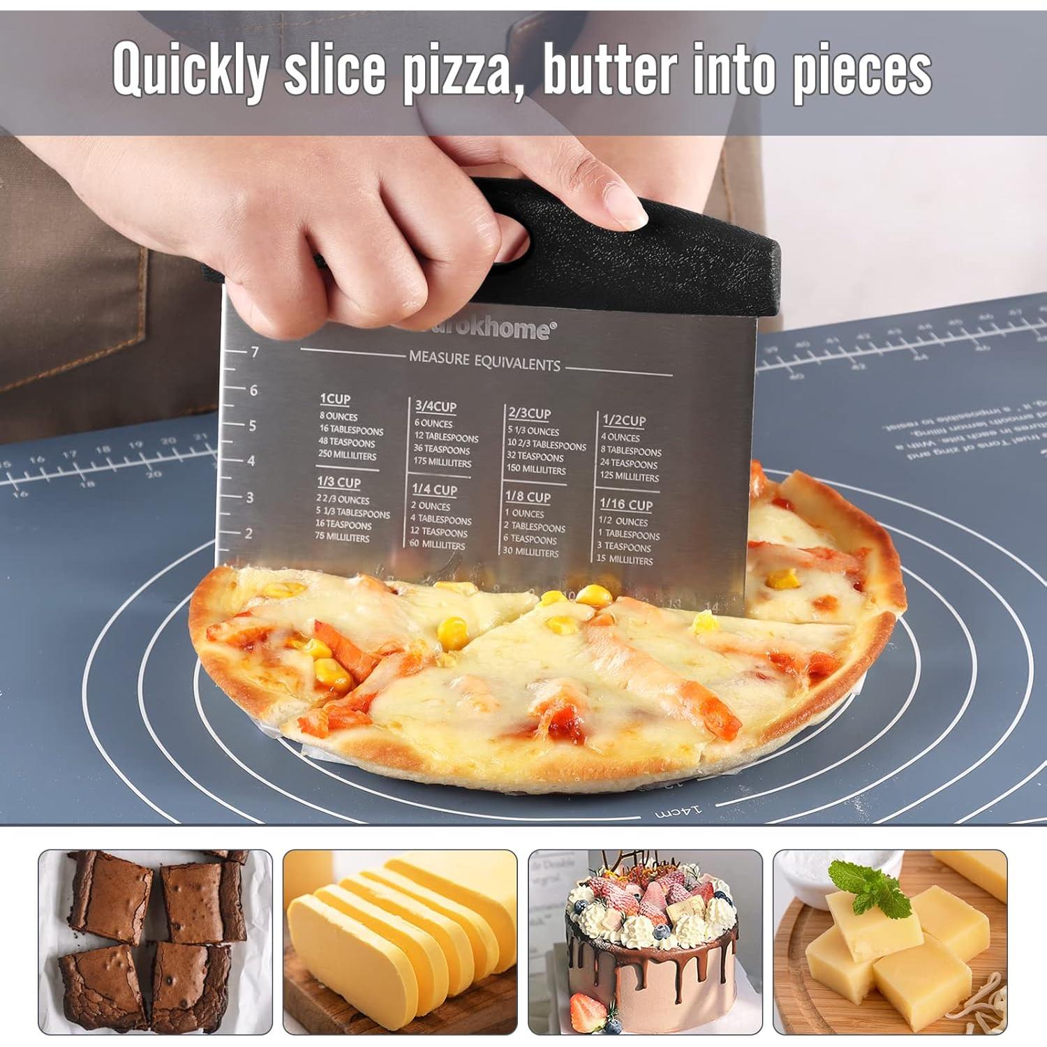 Cortador y Raspador de Masa Ourokhome Acero Inoxidable 15x12.4cm