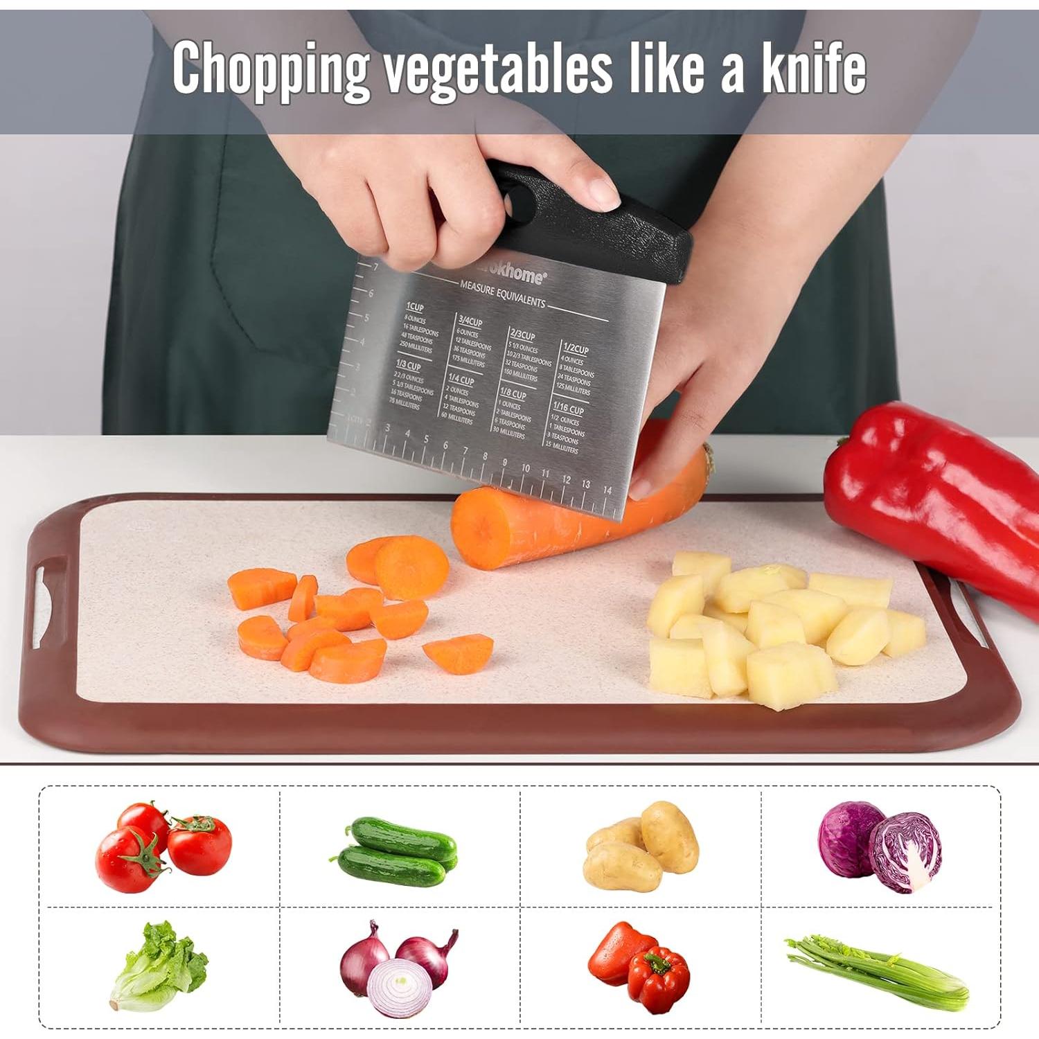 Cortador y Raspador de Masa Ourokhome Acero Inoxidable 15x12.4cm