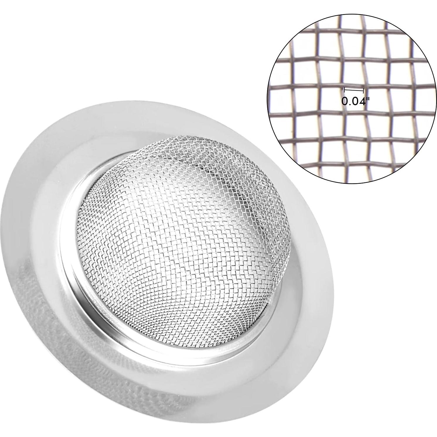 Filtro de Desagüe de Fregadero SOSUO 4.5" Acero Inoxidable 2 Pcs