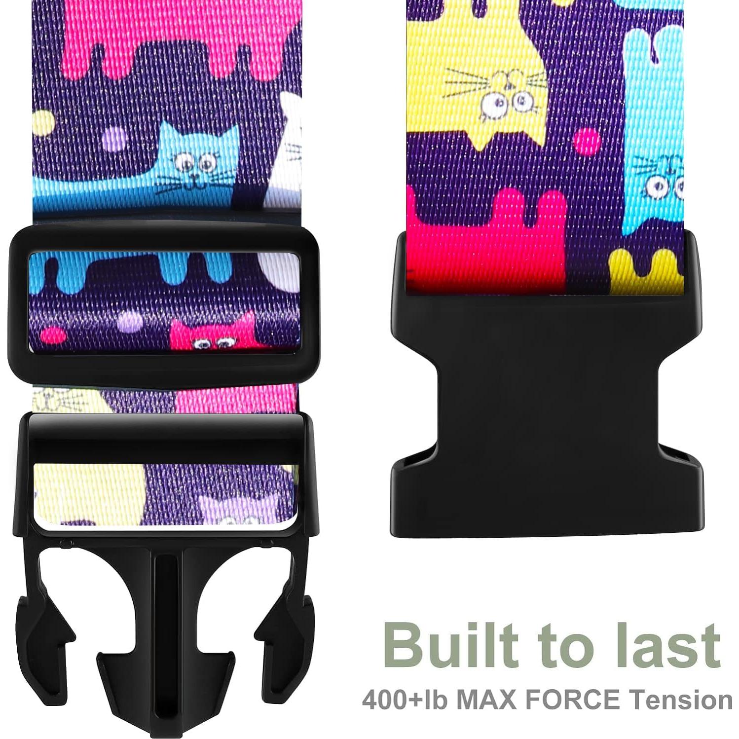 Correas para Equipaje XiOiOiX Ajustables 4 Piezas Nylon TSA