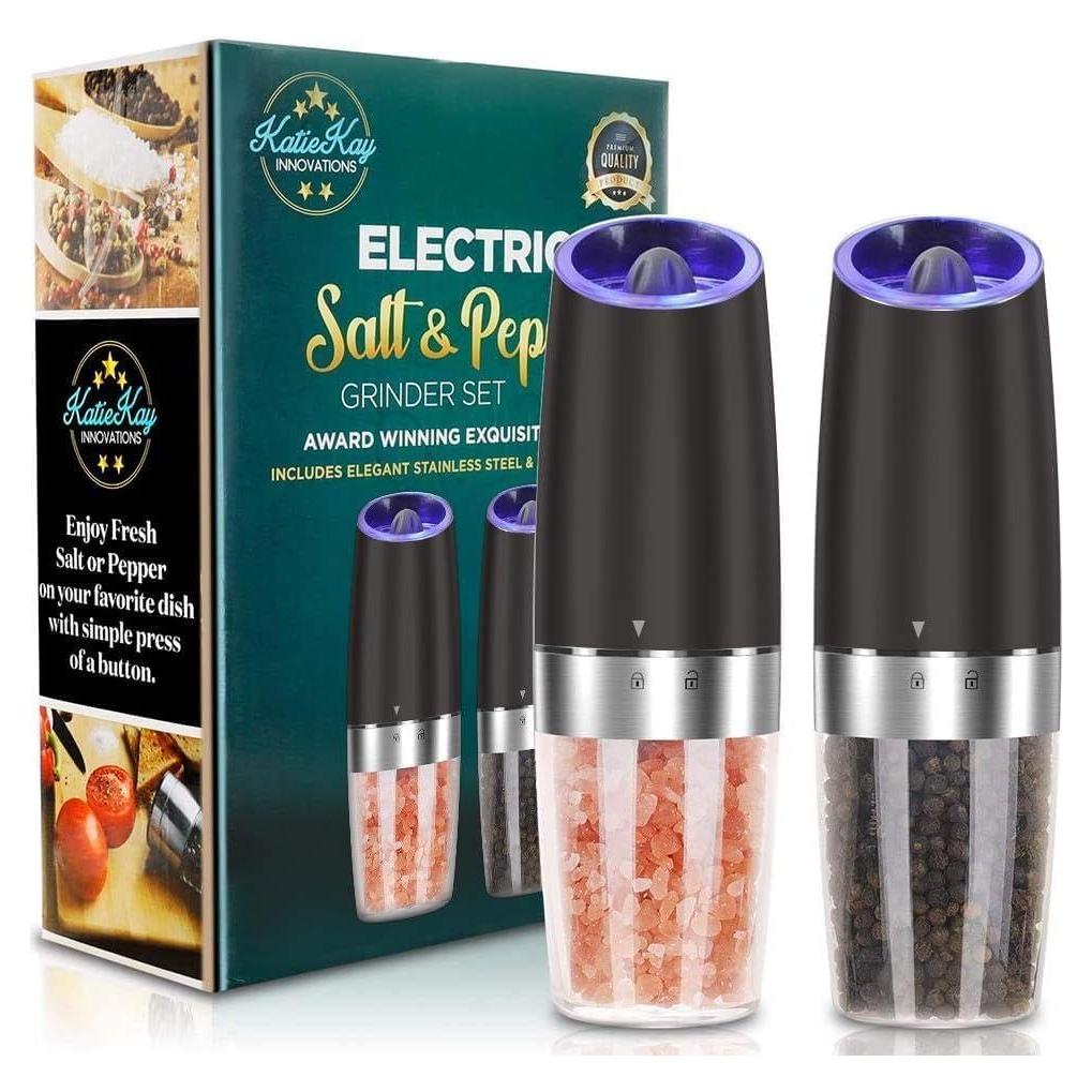Juego de Molinillos Eléctricos de Sal y Pimienta JOBKIM& 2 Paquete