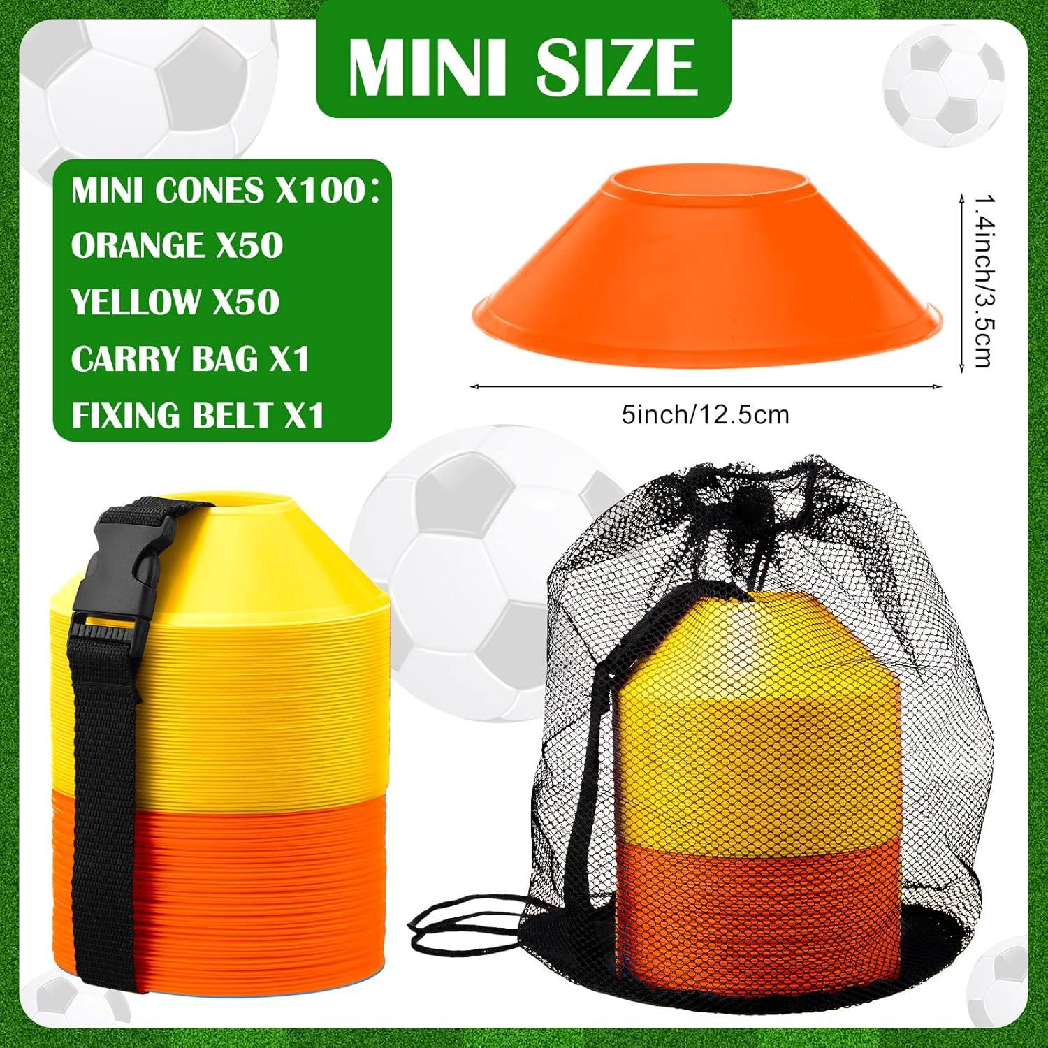 Hanaive 100 Mini Conos de Fútbol 12,7 cm para Entrenamiento