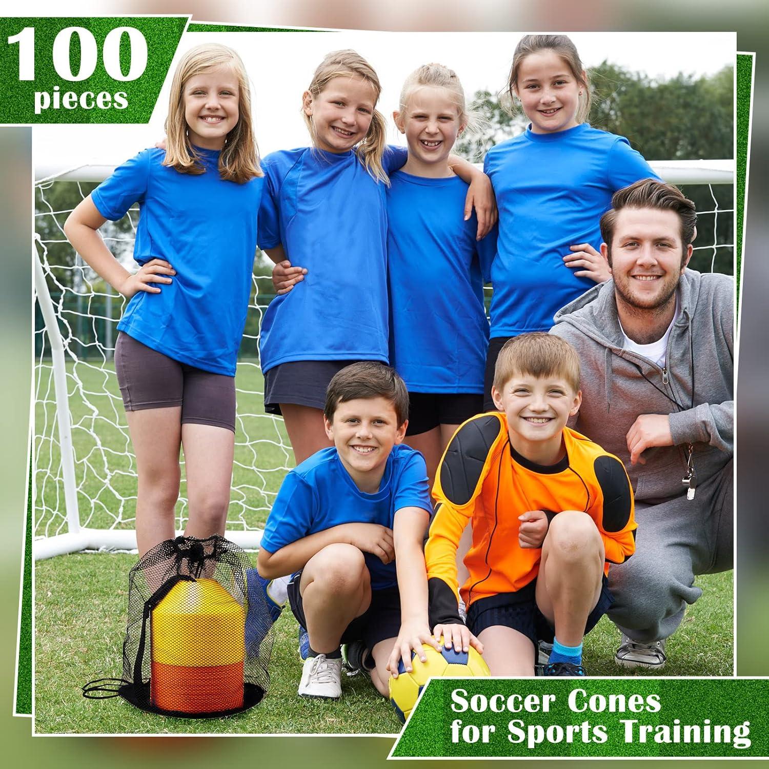 Hanaive 100 Mini Conos de Fútbol 12,7 cm para Entrenamiento