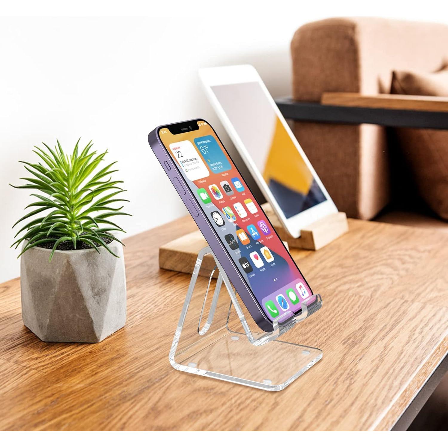 Soporte de Teléfono Celular Acrílico KTRIO para Escritorio - Universal