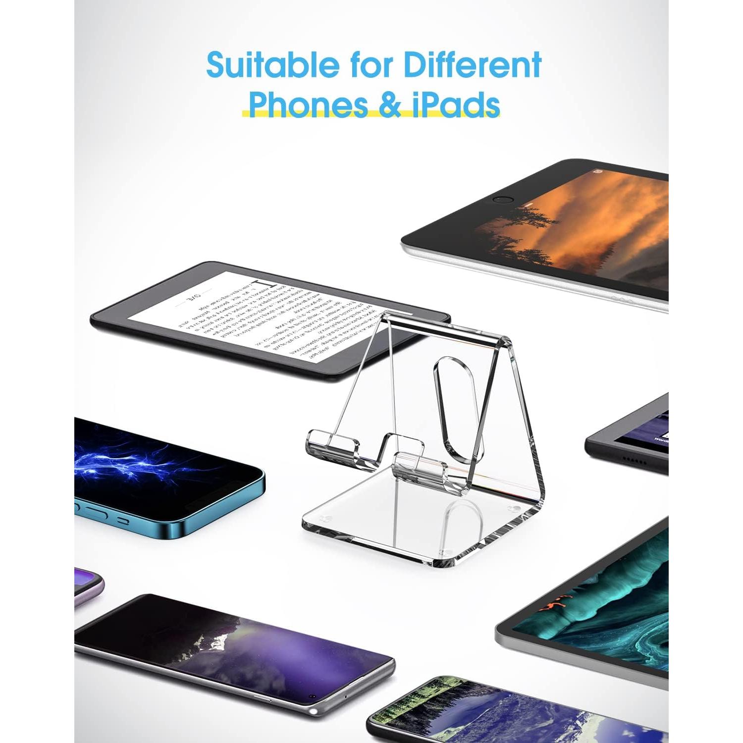 Soporte de Teléfono Celular Acrílico KTRIO para Escritorio - Universal