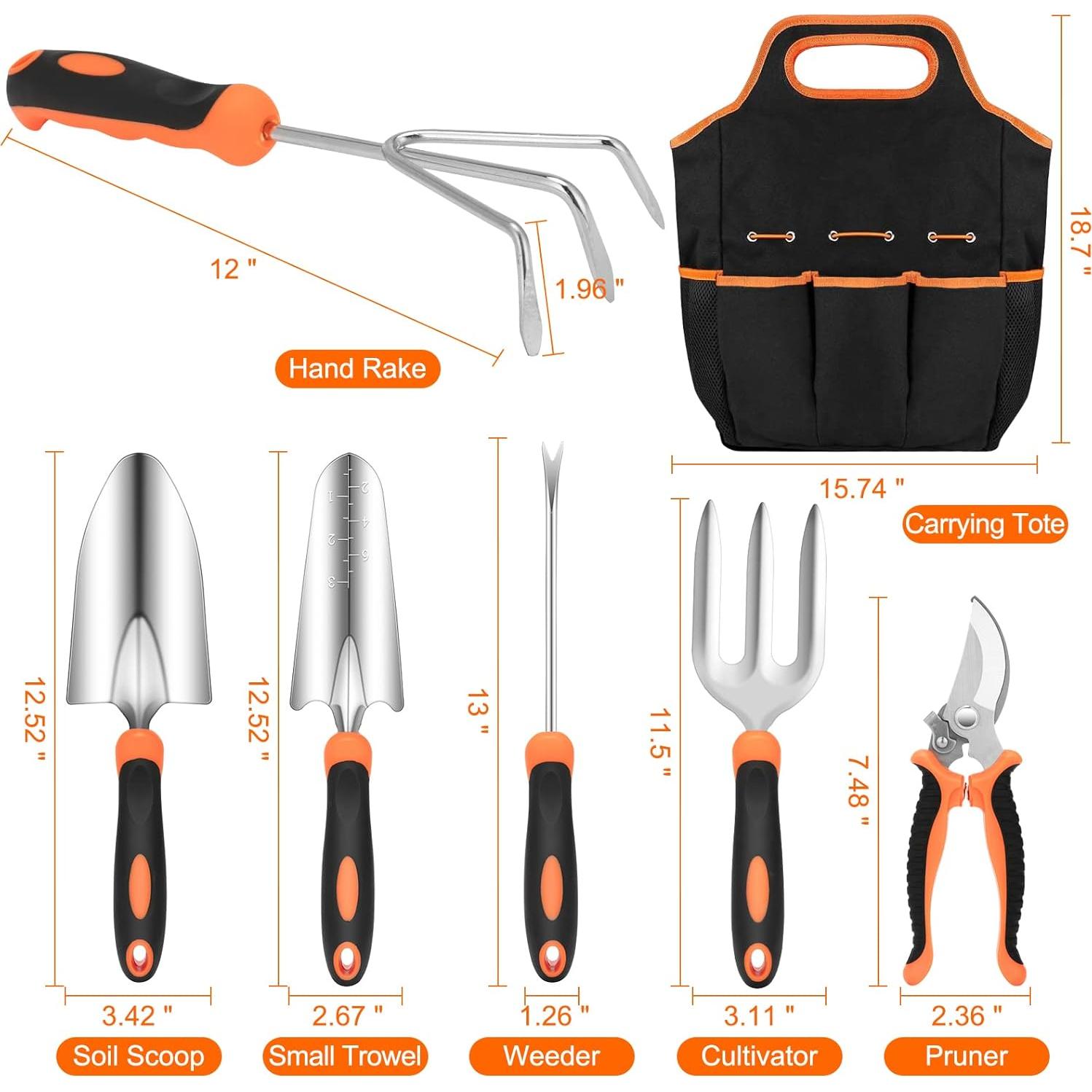 Juego de Herramientas de Jardinería CHRYZTAL 7 en 1 Acero Inoxidable
