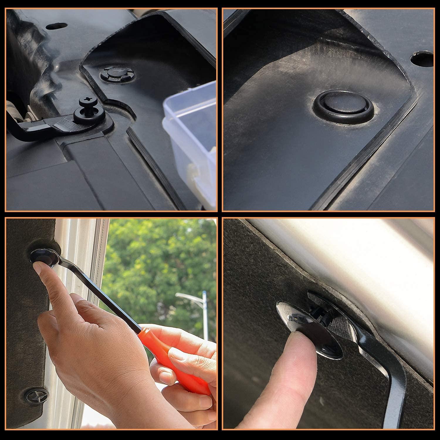 GOOACC 166 Pcs Clips de Retención y Grommets de Tornillo