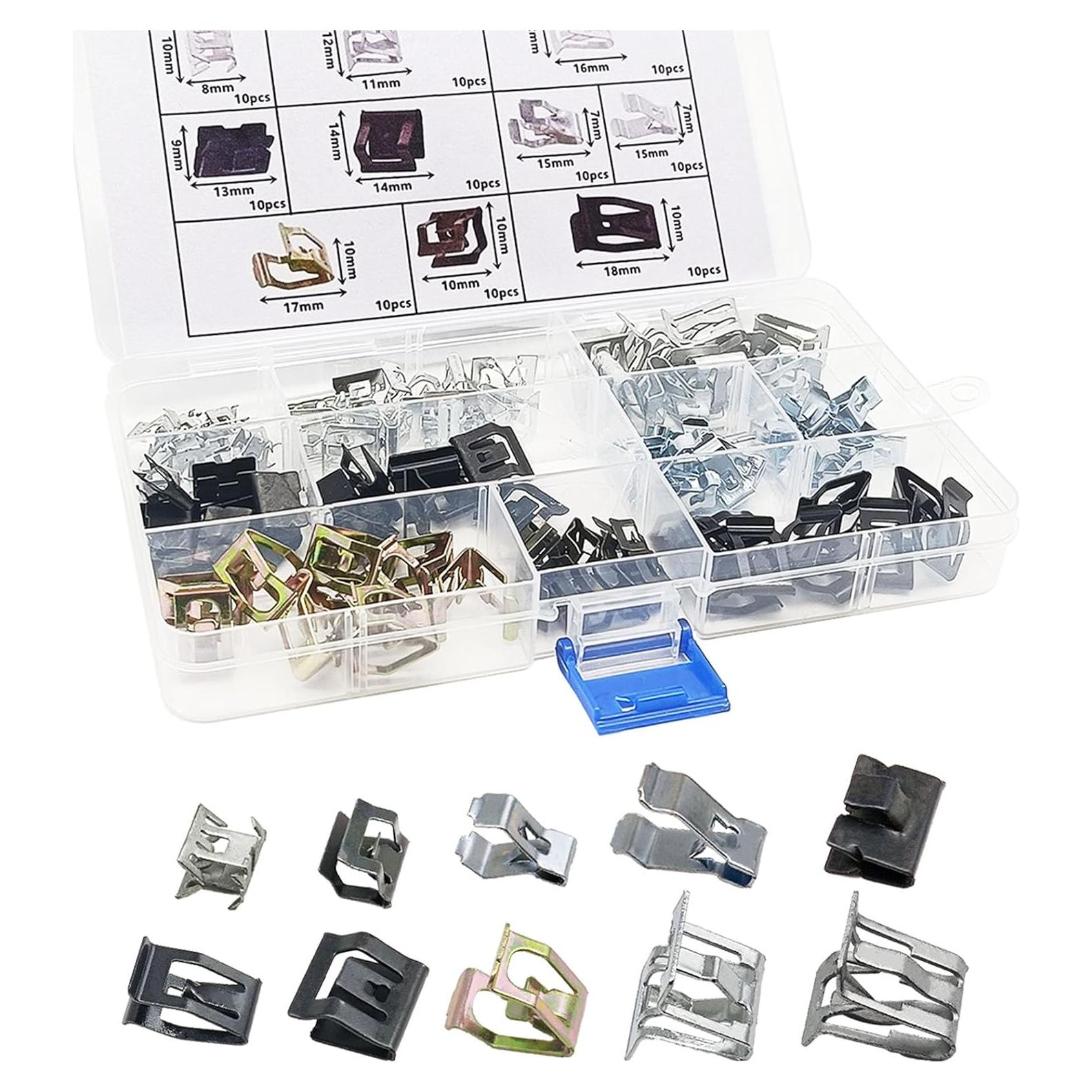 100 Clips U de Metal para Panel de Recorte VW Audi BSAMZO