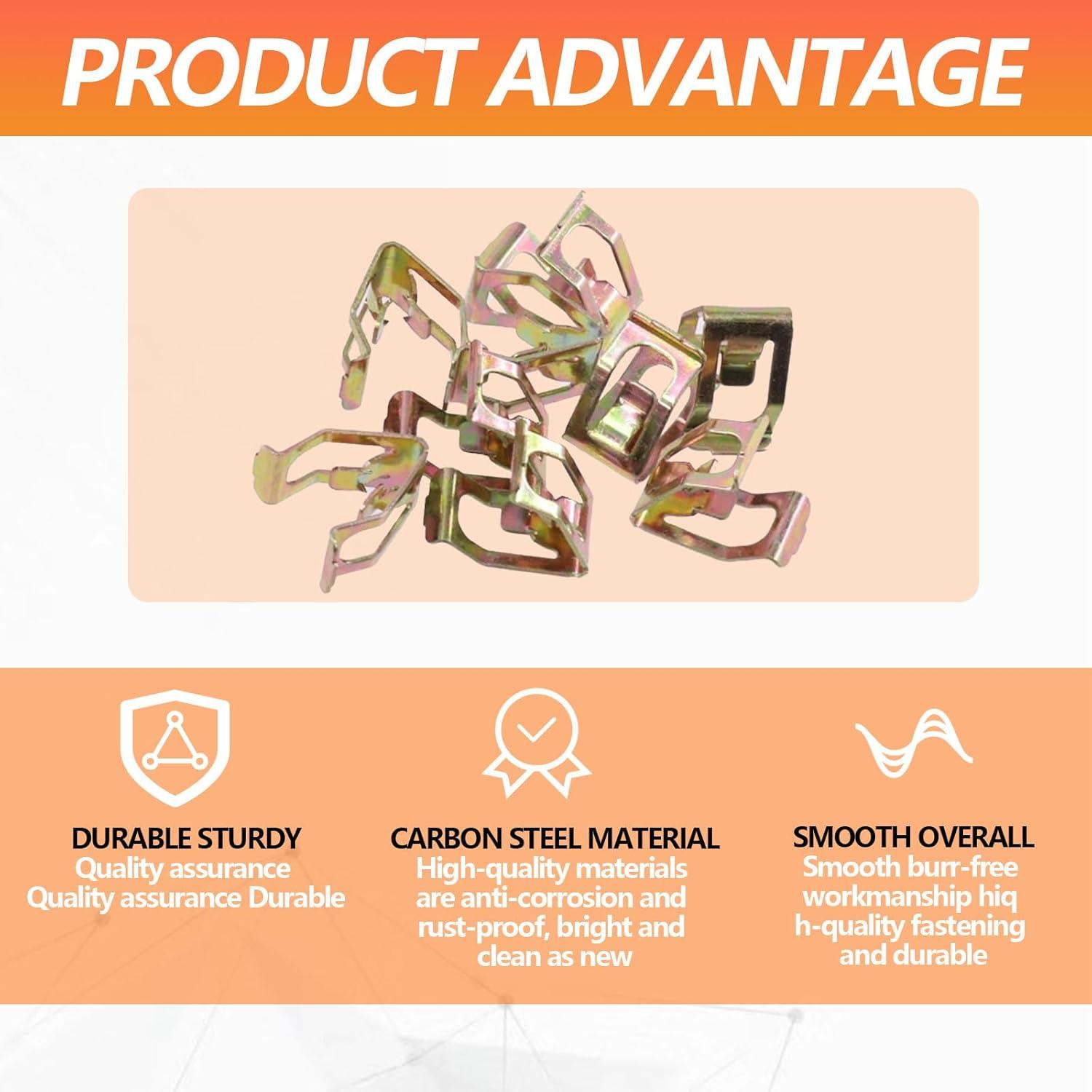 100 Clips U de Metal para Panel de Recorte VW Audi BSAMZO