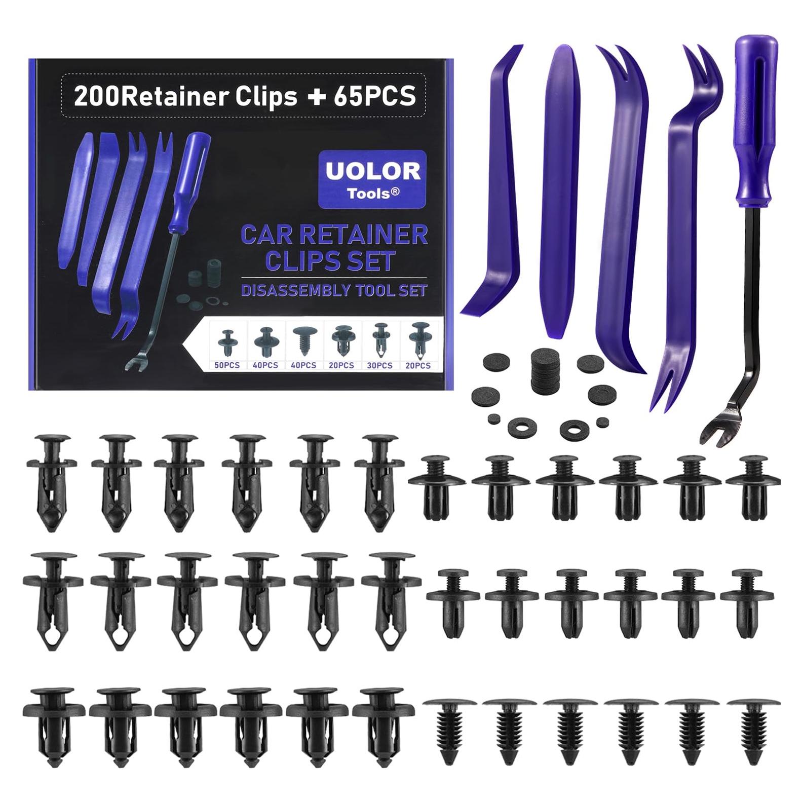 265 Piezas Clips de Retención Uolor para Automóviles