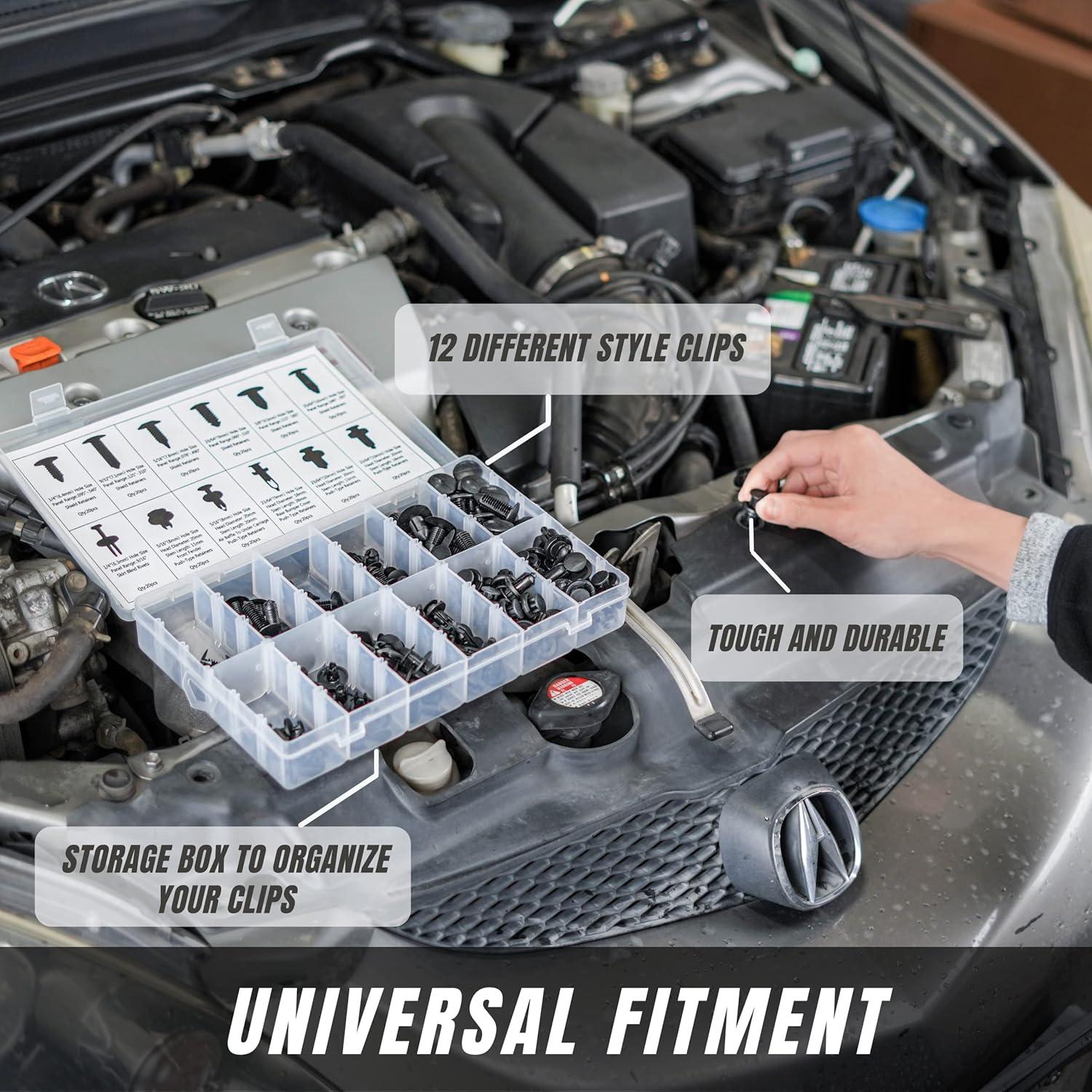 Kit de Sujetadores de Clips de Parachoques 240 Piezas Sunplustrade