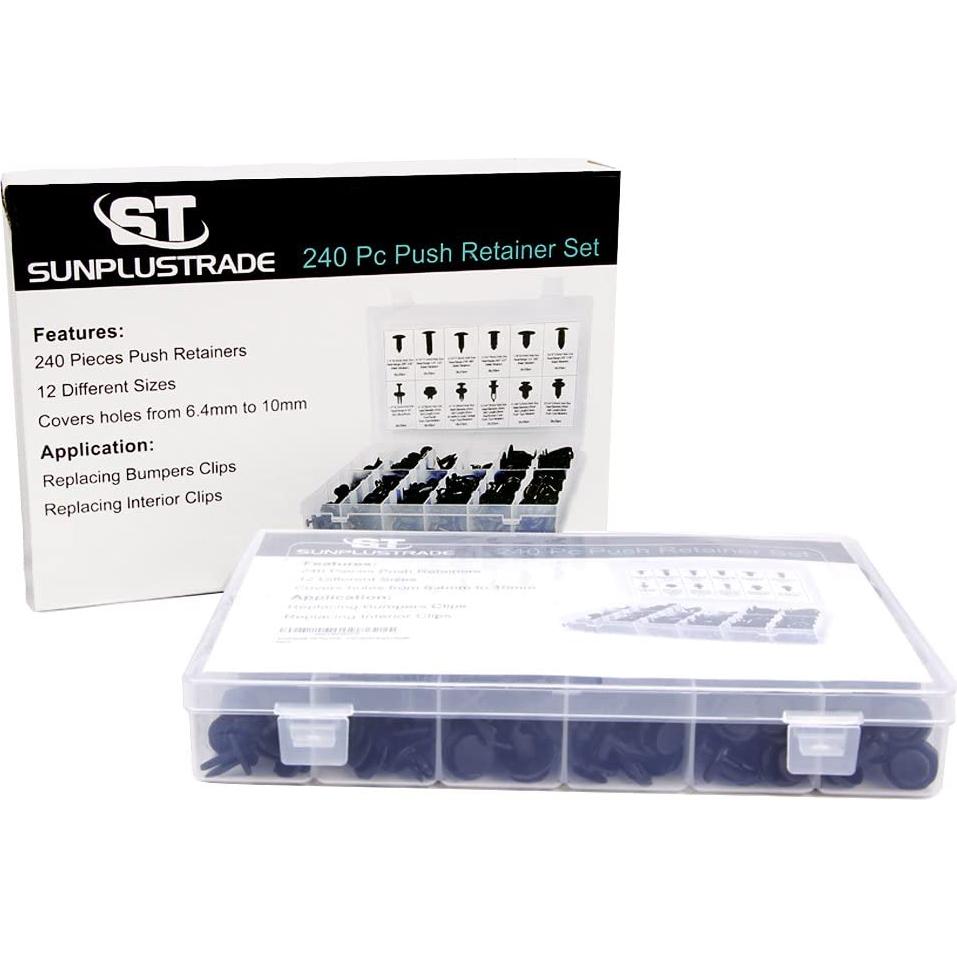 Kit de Sujetadores de Clips de Parachoques 240 Piezas Sunplustrade