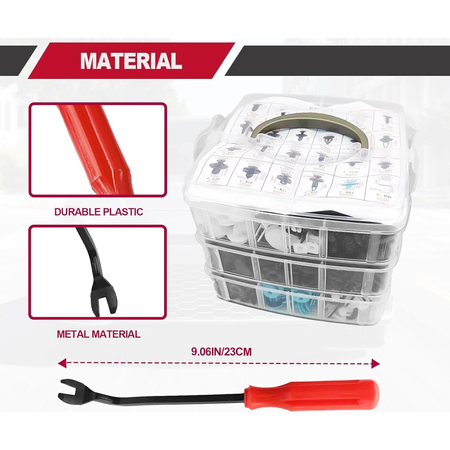 Kit 801 Clips de Retención Automotrices Vrasly 24 Tamaños