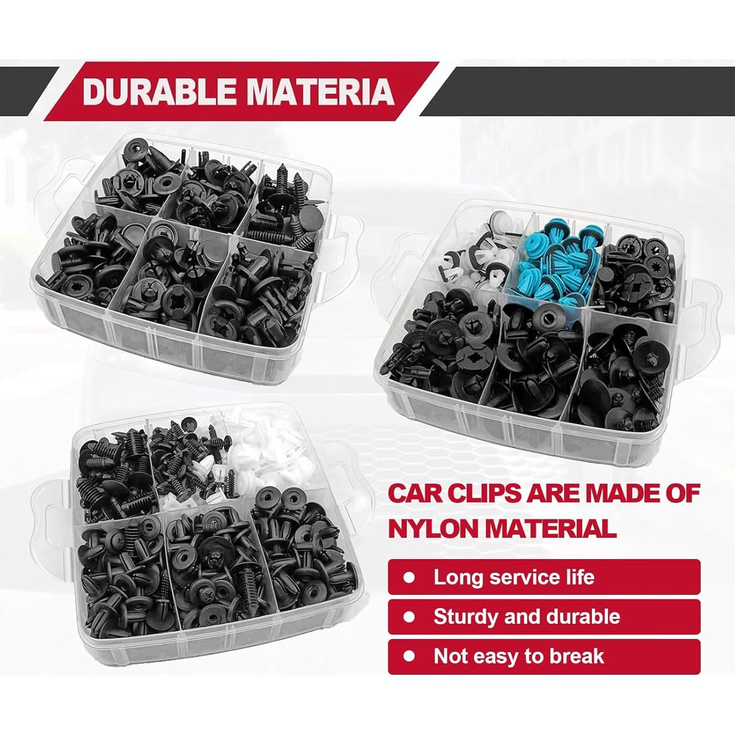 Kit 801 Clips de Retención Automotrices Vrasly 24 Tamaños