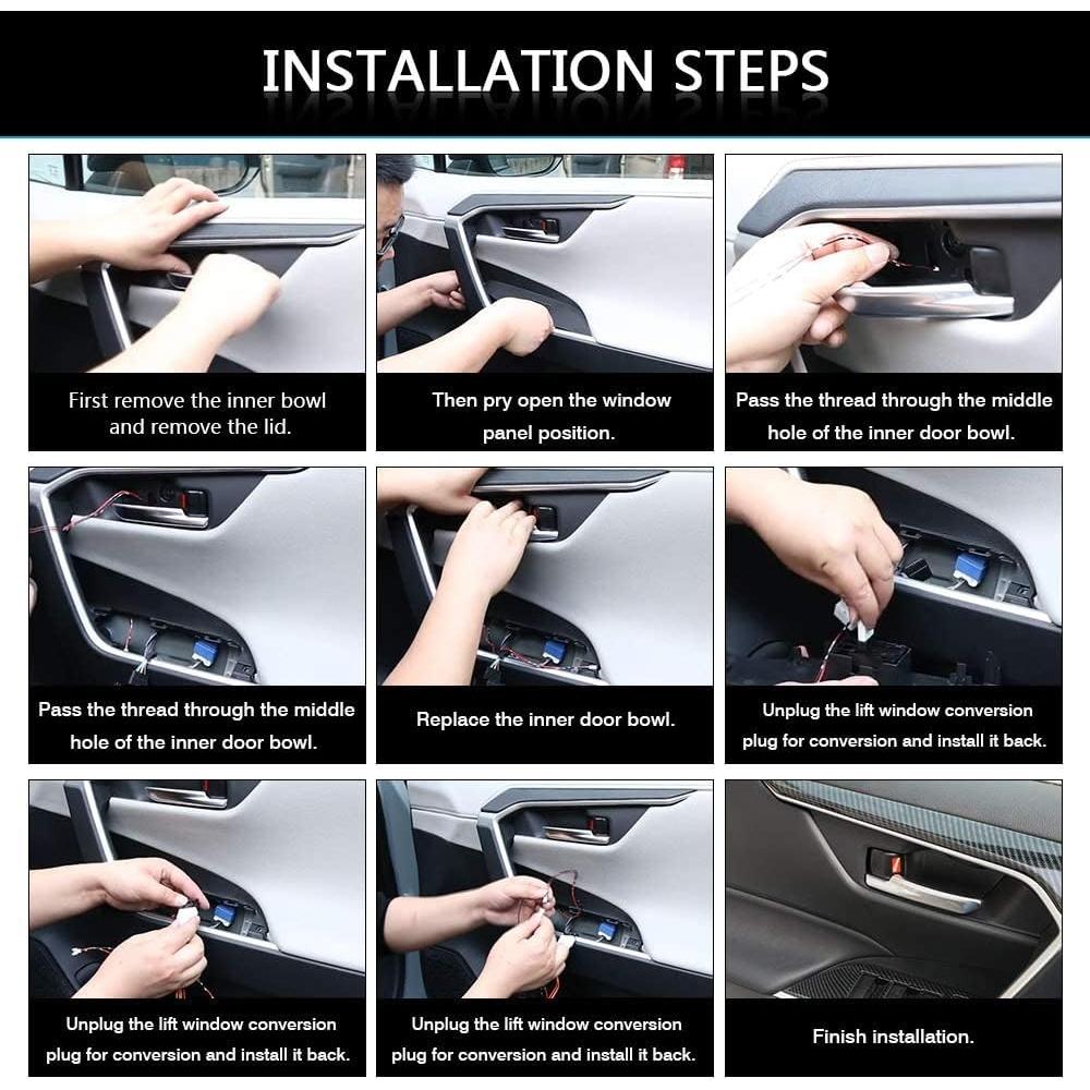 Luces LED de Mango de Puerta Interior Powerty para Toyota RAV4 2019-2025 - 4PCS Azul