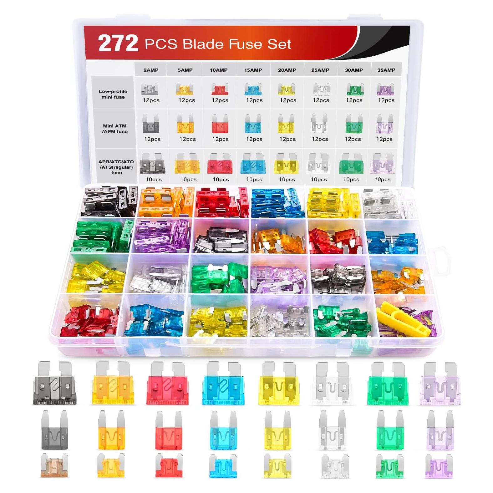 Fusibles de Cuchilla Nilight 272pcs 2A-35A para Automóvil