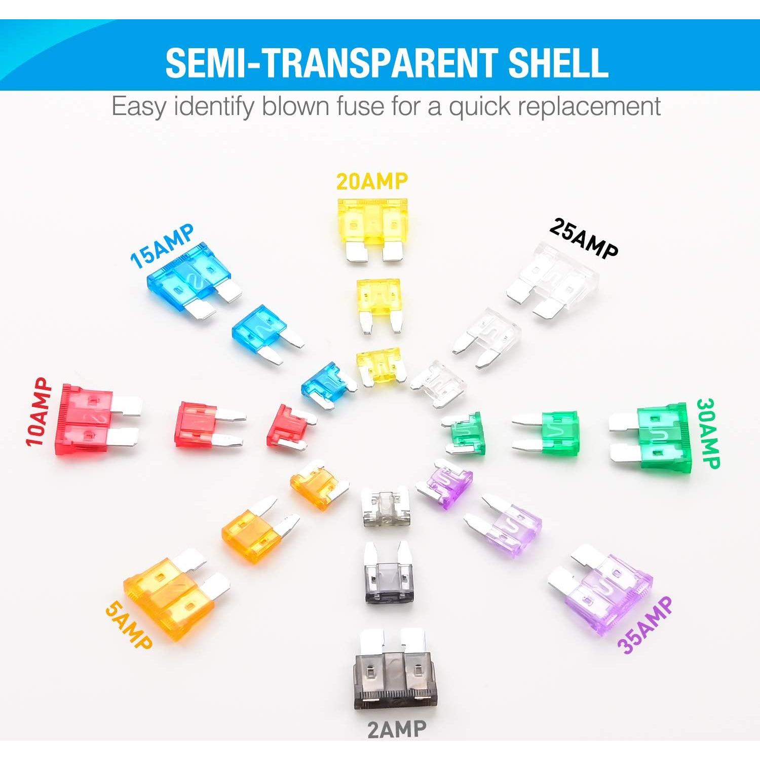 Fusibles de Cuchilla Nilight 272pcs 2A-35A para Automóvil