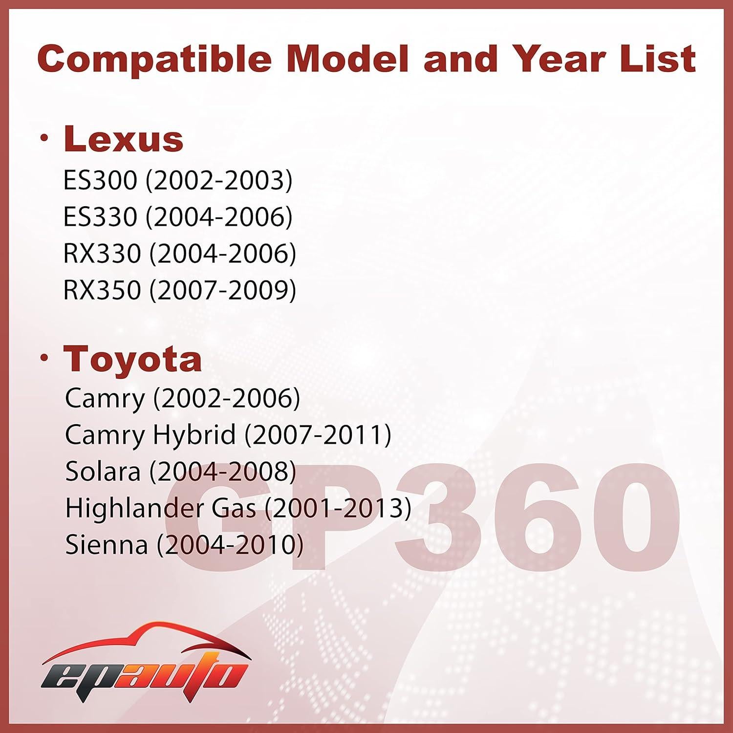 Filtro de Aire EPAuto GP360 para Toyota y Lexus