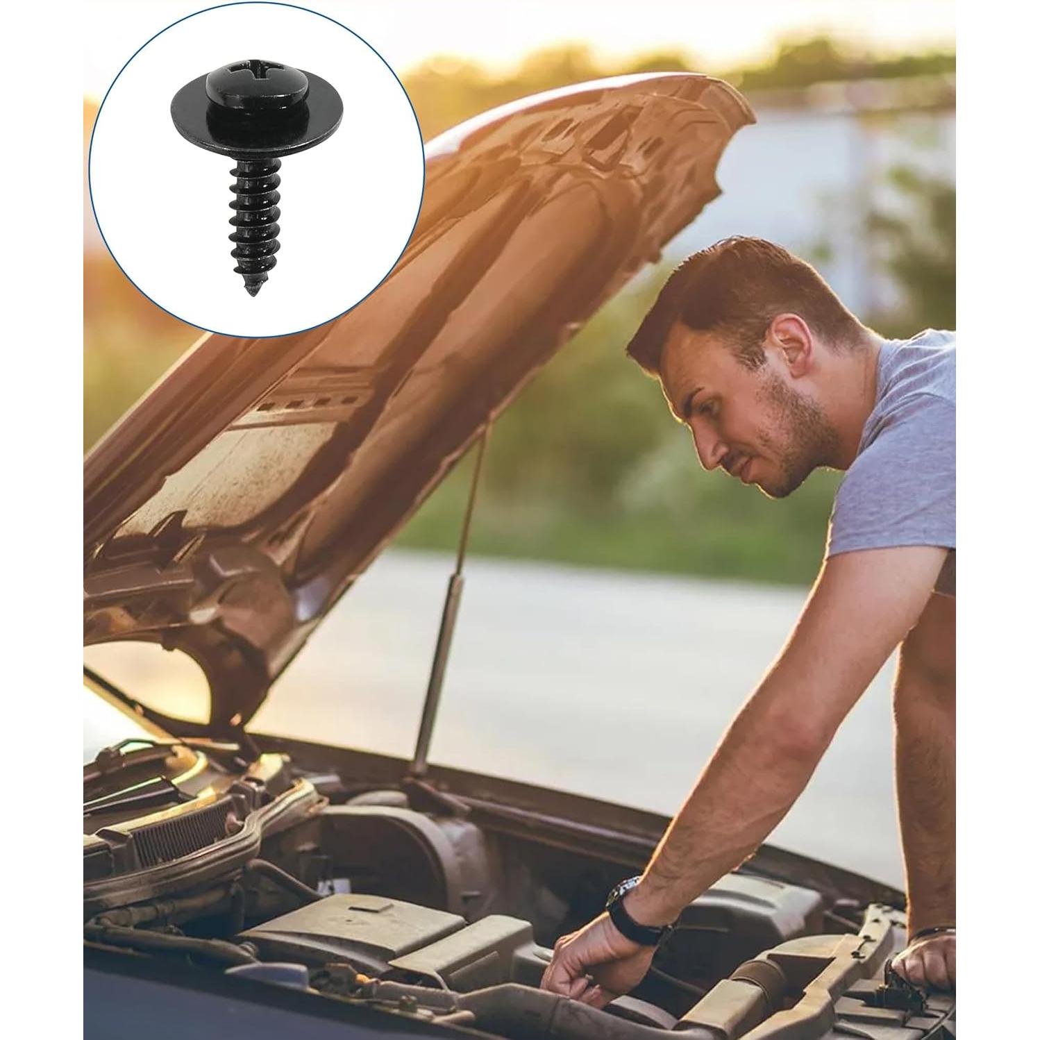 20 Tornillos de Forro de Guardabarros UBOG M4.8 x 19mm