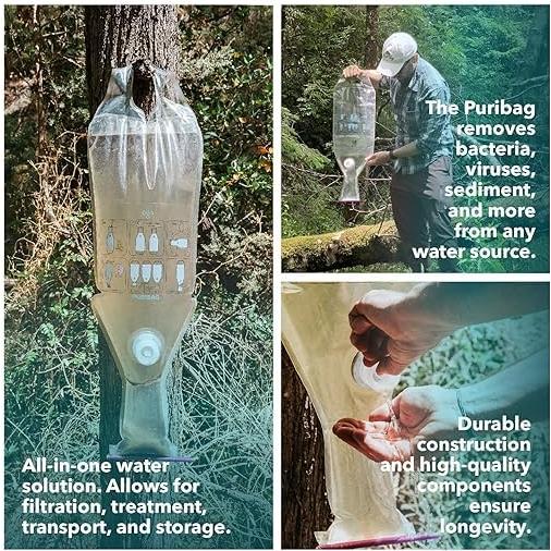 Filtro de Agua Puribag - Sistema de Filtración Portátil 9.46L