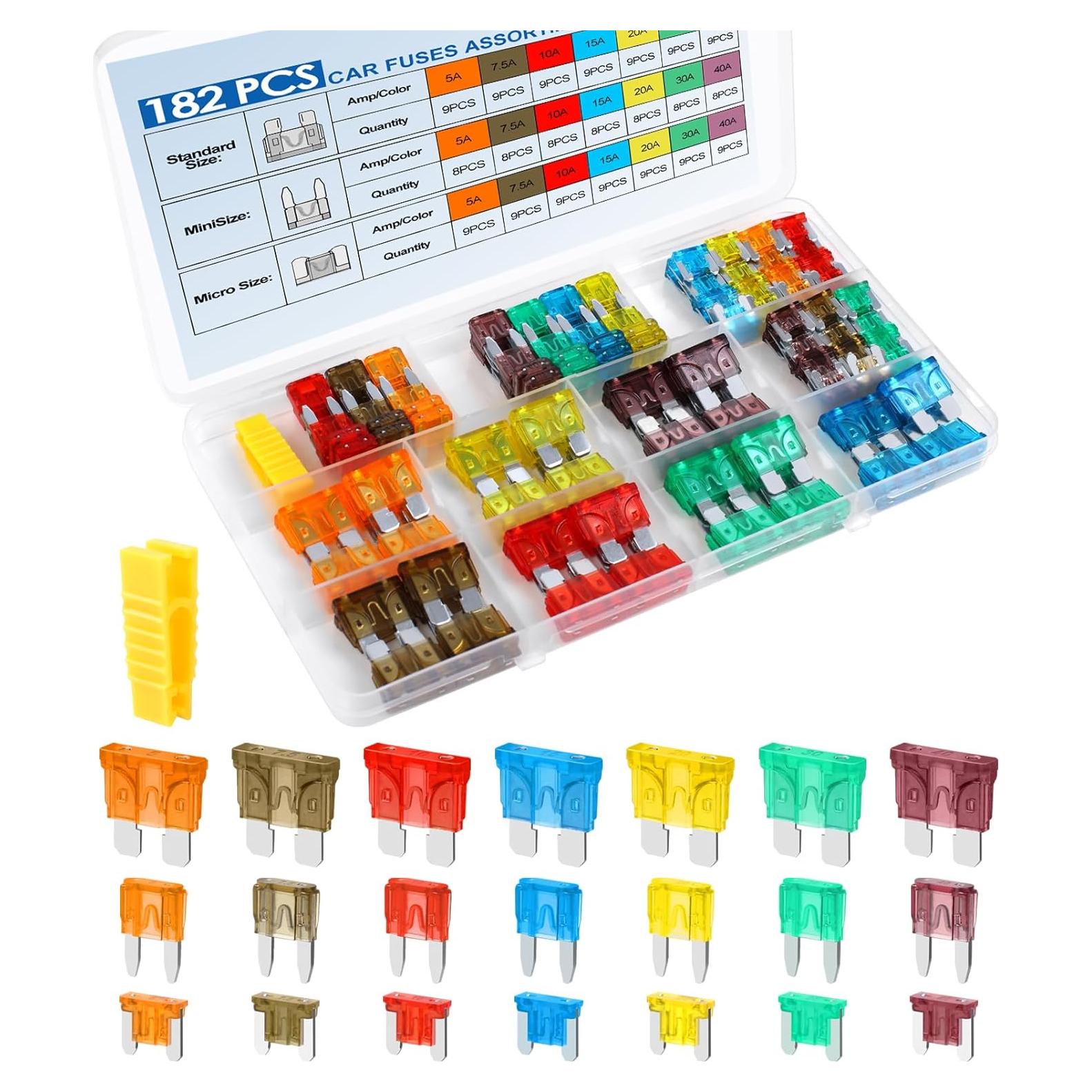 Kit de Fusibles Automotrices 182 Piezas Cooclensportey