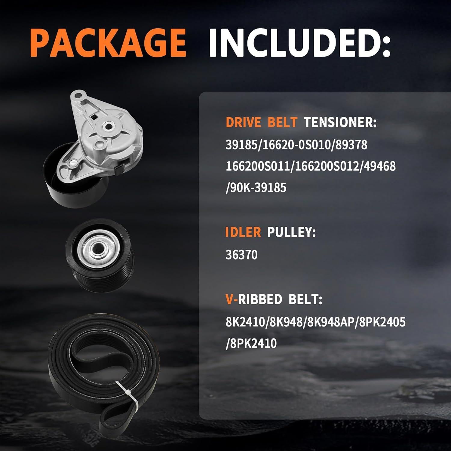 Kit tensor correa serpentina GLOCRORET 89378 para Toyota y Lexus