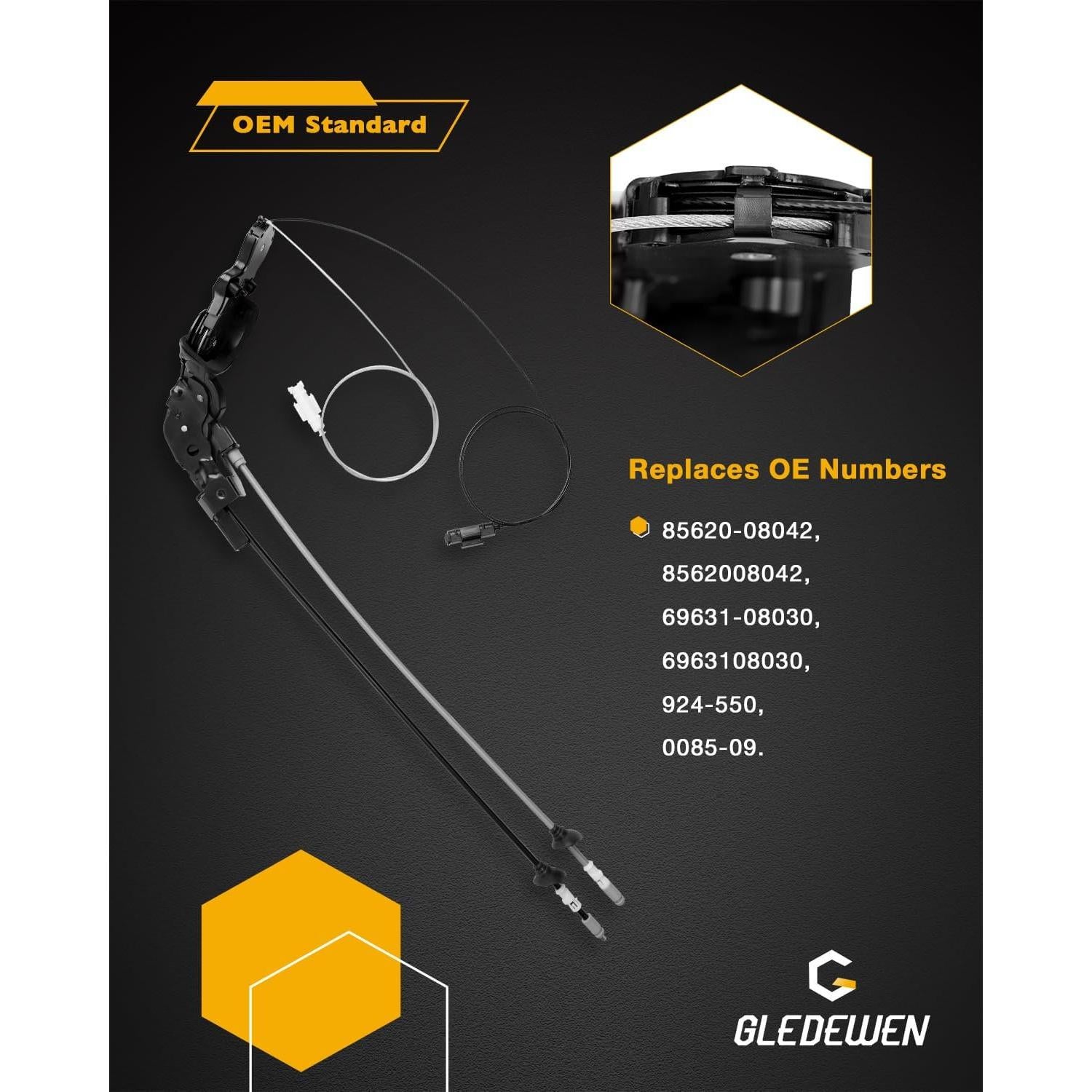 Cable de Puerta Deslizante Derecho Gledewen Toyota Sienna 2004-2010